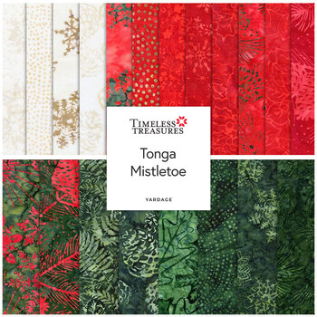 Tonga Mistletoe  Yardage by Timeless Treasures Fabrics, Image