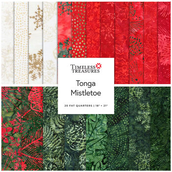 Tonga Mistletoe  20 FQ Set by Timeless Treasures Fabrics, Image