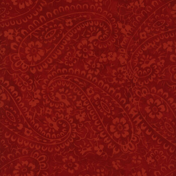 Tonga Mistletoe TONGA-B2329 CRIMSON by Timeless Treasures Fabrics, Image