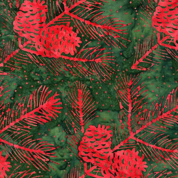 Tonga Mistletoe B7779-FOREST  by Timeless Treasures Fabrics, Image