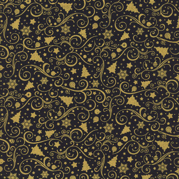 Holiday Blenders HOLIDAY-CM3540 BLACK by Timeless Treasures Fabrics, Image