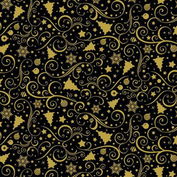 Holiday Blenders HOLIDAY-CM3540 BLACK by Timeless Treasures Fabrics, Image