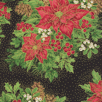 Joyful DONA-CM3711 BLACK by Timeless Treasures Fabrics, Image