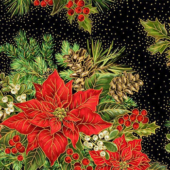 Joyful DONA-CM3711 BLACK by Timeless Treasures Fabrics, Image