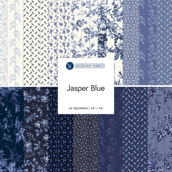 Jasper Blue  10” Squares by Whistler Studios for Windham Fabrics, Image