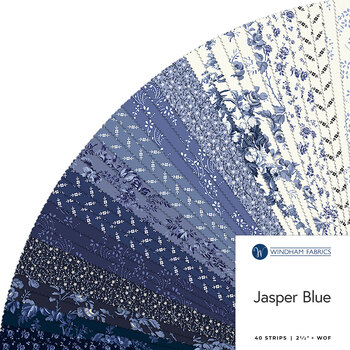 Jasper Blue  2-1/2” Strips by Whistler Studio for Windham Fabrics, Image