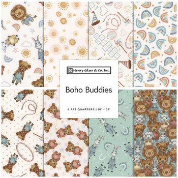 Boho Buddies  Fat Quarter Bundle Sharon Kuplack for Henry Glass Fabrics