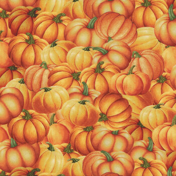 Gather With A Grateful Heart HARVEST-CD3517 PUMPKIN by Timeless Treasures Fabrics, Image