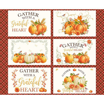 Gather With A Grateful Heart PANEL-CD3511 MULTI Panel by Timeless Treasures Fabrics, Image