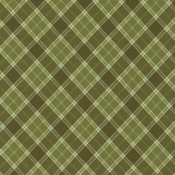 Gather With A Grateful Heart PLAID-CD3522 GREEN by Timeless Treasures Fabrics, Image