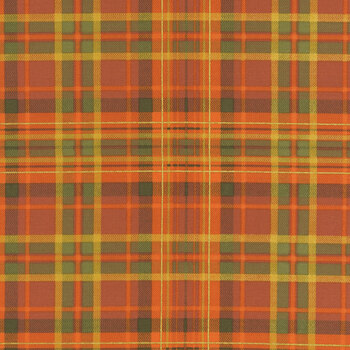 Thankful PLAID-CM2281 PUMPKIN by Timeless Treasures Fabrics, Image