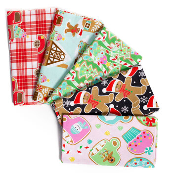 Gingerbread Failday 5 FQ Set by Fabric Palette, Image