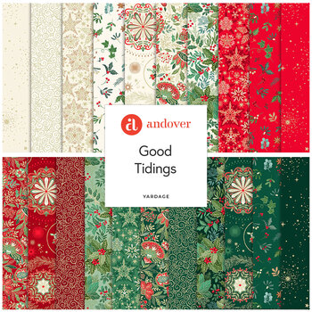 Good Tidings  Yardage by Makower UK for Andover Fabrics, Image