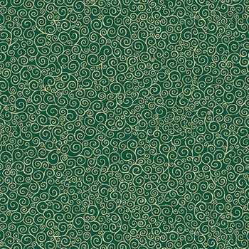 Good Tidings MU-109-G Green by Makower UK for Andover Fabrics, Image