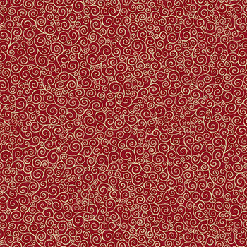 Good Tidings MU-109-R Red by Makower UK for Andover Fabrics, Image