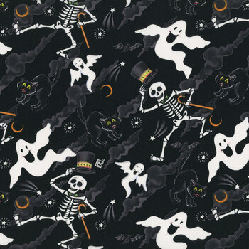 Spooky Cute Halloween PWMY003.BLACK Scary Sky by Mary Engelbreit for FreeSpirit Fabrics, Image