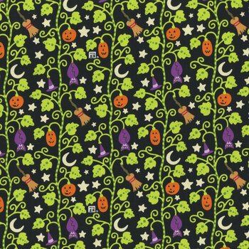 Spooky Cute Halloween PWMY006.MULTI Halloween Stalks by Mary Engelbreit for FreeSpirit Fabrics, Image