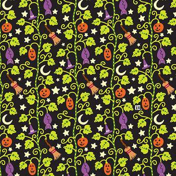 Spooky Cute Halloween PWMY006.MULTI Halloween Stalks by Mary Engelbreit for FreeSpirit Fabrics, Image