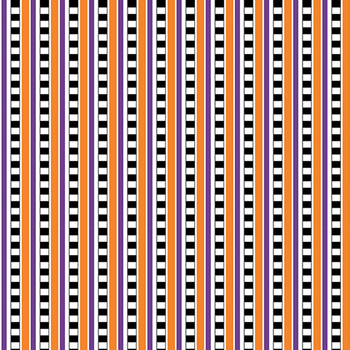 Spooky Cute Halloween PWMY009.MULTI Halloween Check Stripe by Mary Engelbreit for FreeSpirit Fabrics, Image