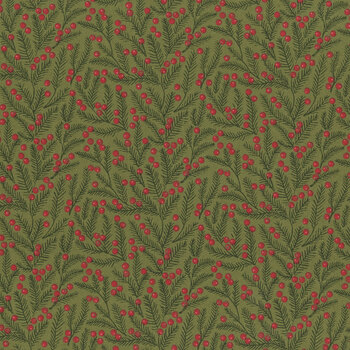 Berry & Pine 5243-12 Sage by Lella Boutique for Moda Fabrics, Image