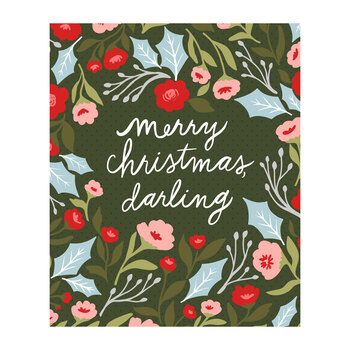 Berry & Pine 5247-11P Panel Merry Christmas Darling Packaged Panel by Lella Boutique for Moda Fabrics, Image