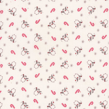 A Very Sweet Christmas 3062-11 Snow by Bunny Hill Designs for Moda Fabrics, Image