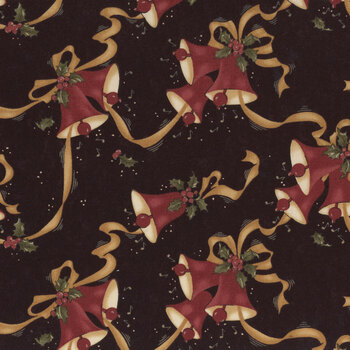 A Vintage Christmas 9781-19 Black by Kansas Troubles Quilters for Moda Fabrics, Image