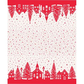 Buon Natale 35407-24 Snowflake - Pomegranate by Fig Tree & Co. for Moda Fabrics, Image