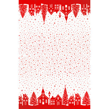 Buon Natale 35407-24 Snowflake - Pomegranate by Fig Tree & Co. for Moda Fabrics, Image