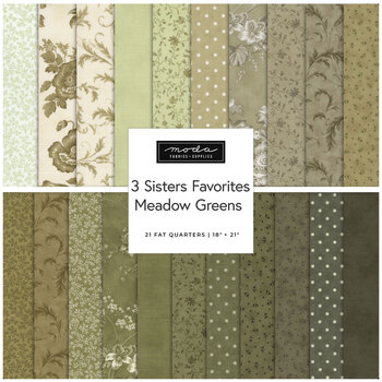 Meadow Greens  21 FQ Set by 3 Sisters for Moda Fabrics - RESERVE, Image