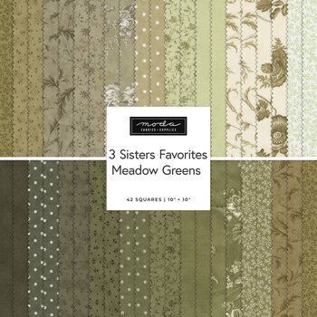 Meadow Greens  Layer Cake by 3 Sisters for Moda Fabrics - RESERVE, Image