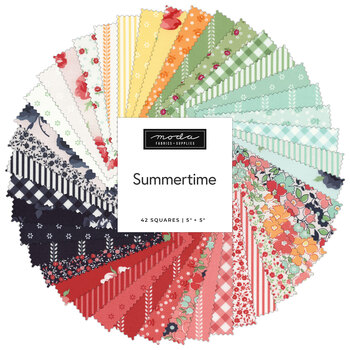 Summertime  Charm Pack by Camille Roskelley for Moda Fabrics - RESERVE, Image