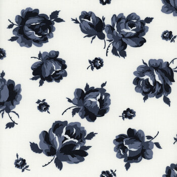 Summertime 55320-31 Cream - Navy by Camille Roskelley for Moda Fabrics, Image