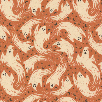 Home Sweet Haunt 20914-14 Pumpkin by Stacy Iest Hsu for Moda Fabrics, Image