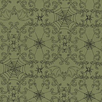 Home Sweet Haunt 20917-15 Moss by Stacy Iest Hsu for Moda Fabrics, Image