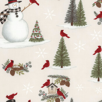 Winter Friends 56130-11 Snowy White by Deb Strain for Moda Fabrics, Image