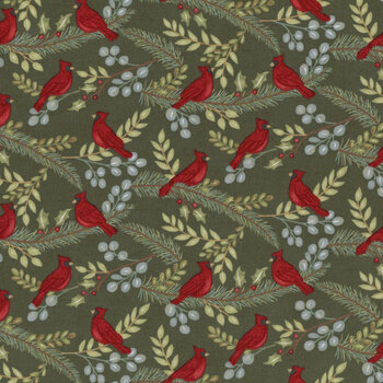 Winter Friends 56132-16 Spruce by Deb Strain for Moda Fabrics, Image