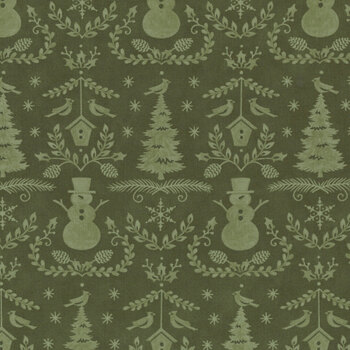 Winter Friends 56133-16 Spruce by Deb Strain for Moda Fabrics, Image