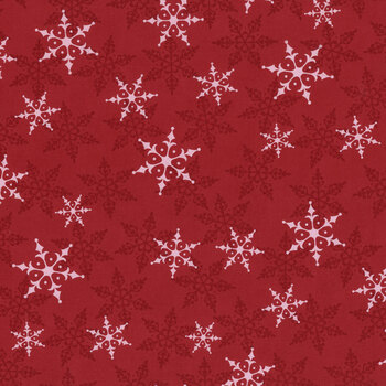 Winter Friends 56134-17 Berry Red by Deb Strain for Moda Fabrics, Image