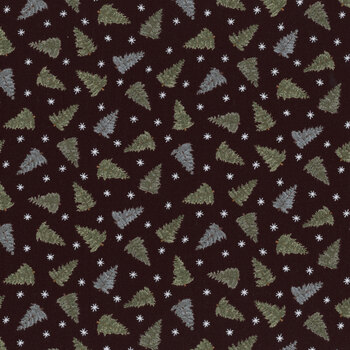 Winter Friends 56136-18 Charcoal Black by Deb Strain for Moda Fabrics, Image