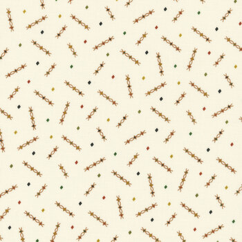 Buttercream & Brickle Bits 1940-40 Cream by Kim Diehl for Henry Glass Fabrics, Image