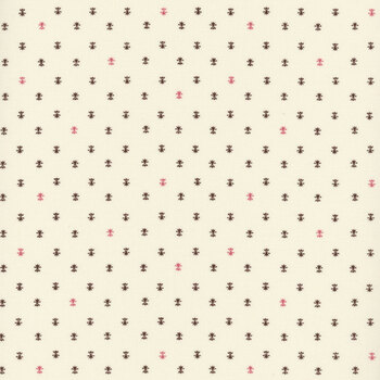 Buttercream & Brickle Bits 1942-40 Cream by Kim Diehl for Henry Glass Fabrics, Image
