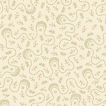 Buttercream & Brickle Bits 1947-40 Cream by Kim Diehl for Henry Glass Fabrics, Image