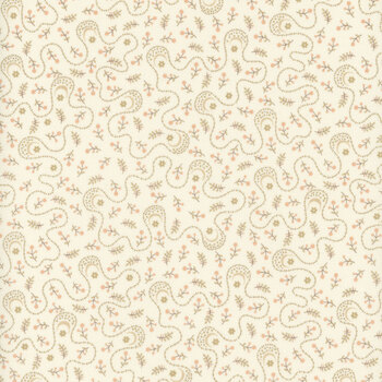 Buttercream & Brickle Bits 1947-40 Cream by Kim Diehl for Henry Glass Fabrics, Image
