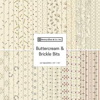 Buttercream & Brickle Bits  10” Squares by Kim Diehl for Henry Glass Fabrics, Image