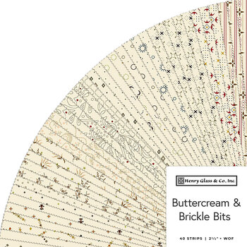 Buttercream & Brickle Bits  2-1/2” Strips by Kim Diehl for Henry Glass Fabrics, Image