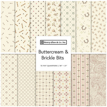 Buttercream & Brickle Bits  Fat Quarter Bundle by Kim Diehl for Henry Glass Fabrics