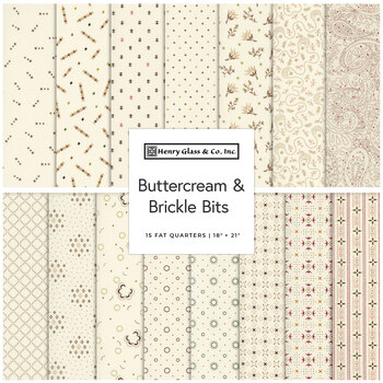 Buttercream & Brickle Bits  15 FQ Set by Kim Diehl for Henry Glass Fabrics, Image