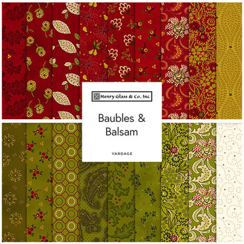 Baubles & Balsam  Yardage by Kim Diehl for Henry Glass Fabrics, Image