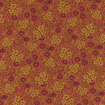 Baubles & Balsam 979-88 Cranberry by Kim Diehl for Henry Glass Fabrics, Image